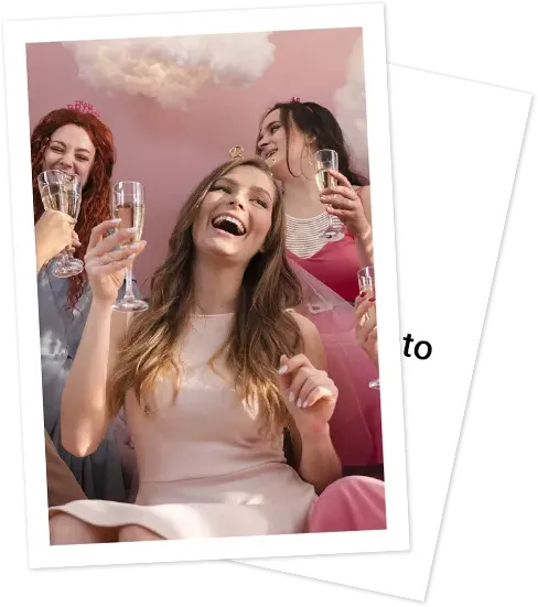 cromos con las fotos de la despedida de soltera