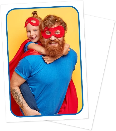 álbum de cromos del Día del Padre personalizados con foto