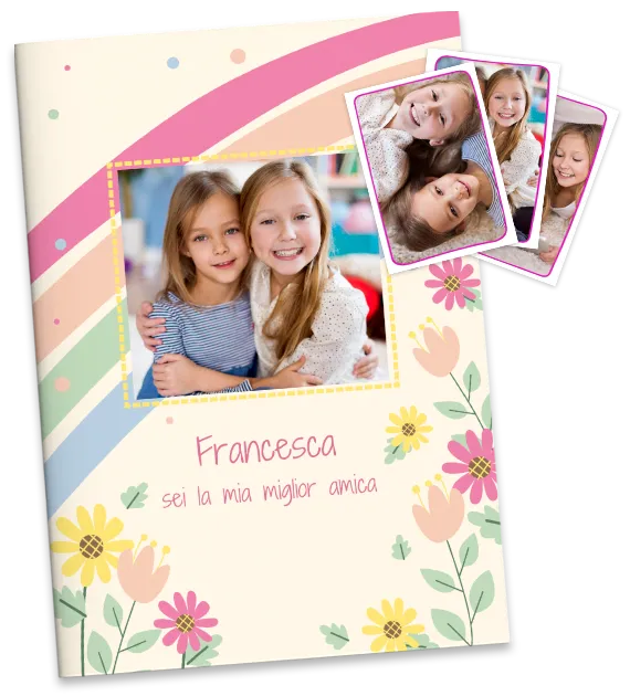 álbum de cromos personalizados con foto para regalo amiga del corazón amistad