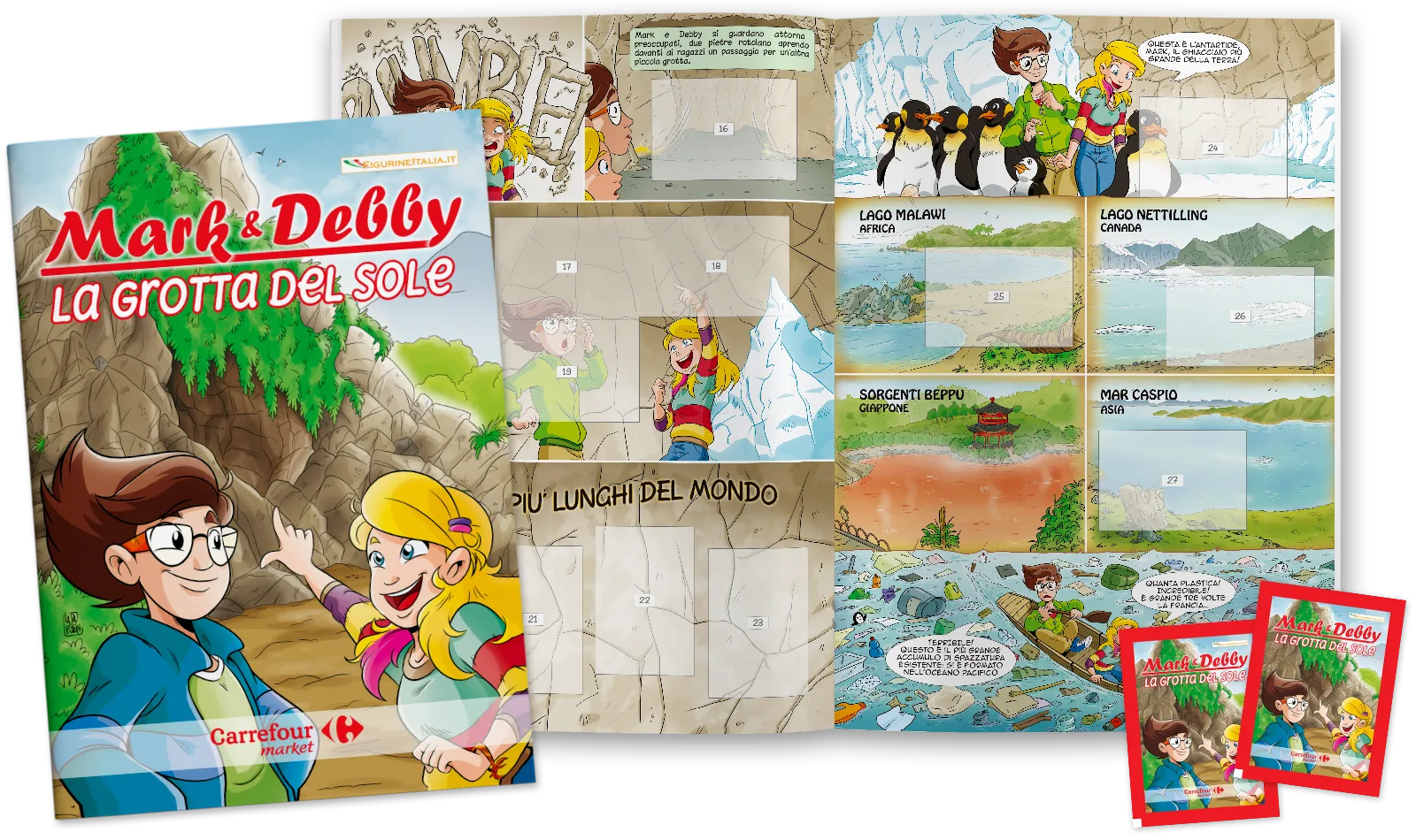 album de cromos para la promoción en GDO o supermercados
