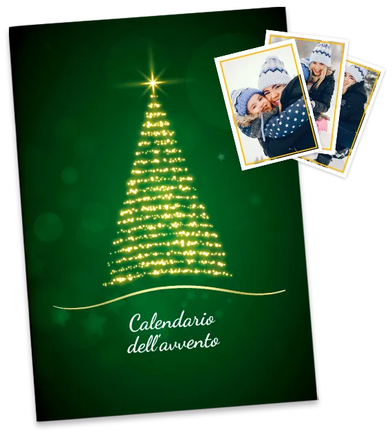 calendario de Adviento con el álbum de cromos personalizado con tus fotos