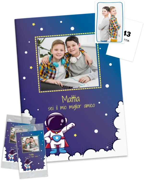 plantilla de álbum con cromos de amistad regalo para amigo