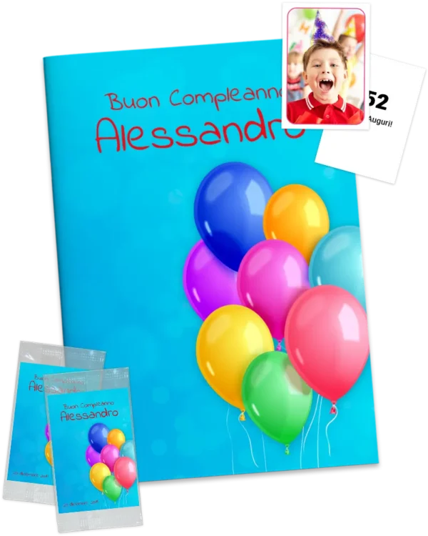 plantilla de álbum de cromos con fotos regalo de cumpleaños