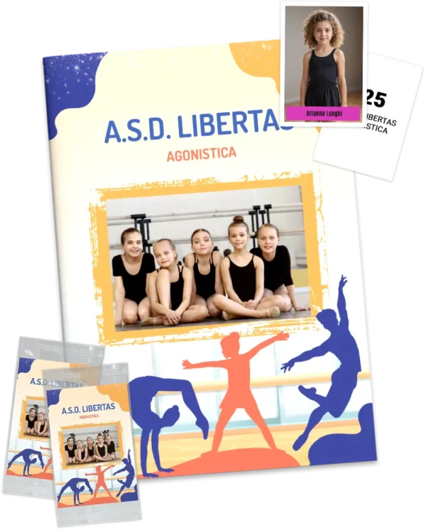 plantilla de álbum de cromos personalizado con fotos de la danza o gimnasia artística