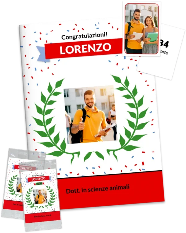 plantilla de álbum de cromos con fotos del graduado regalo graduación