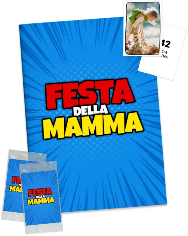 plantilla de álbum de cromos con fotos de mamá regalo día de la madre