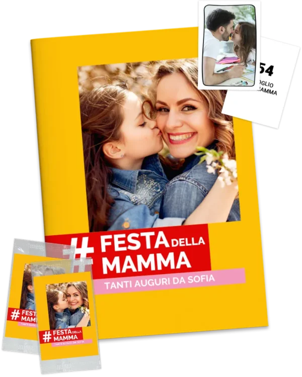plantilla de álbum de cromos con fotos de mamá regalo día de la madre