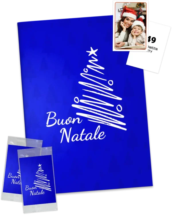plantilla de álbum de cromos personalizado con fotos como regalo de Navidad