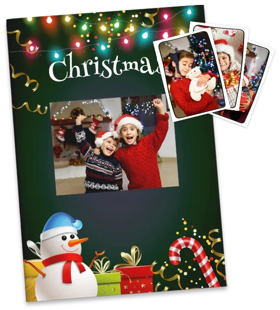 álbum de cromos de Navidad personalizado con tus fotos
