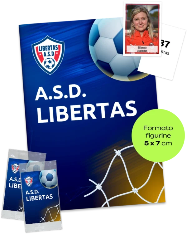 plantilla de álbum de cromos personalizado con fotos del equipo de fútbol