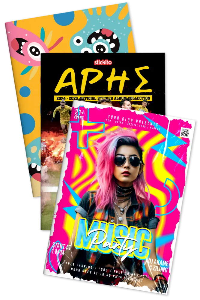 álbumes de cromos para los clientes de las agencias de comunicación o gadgets publicitarios