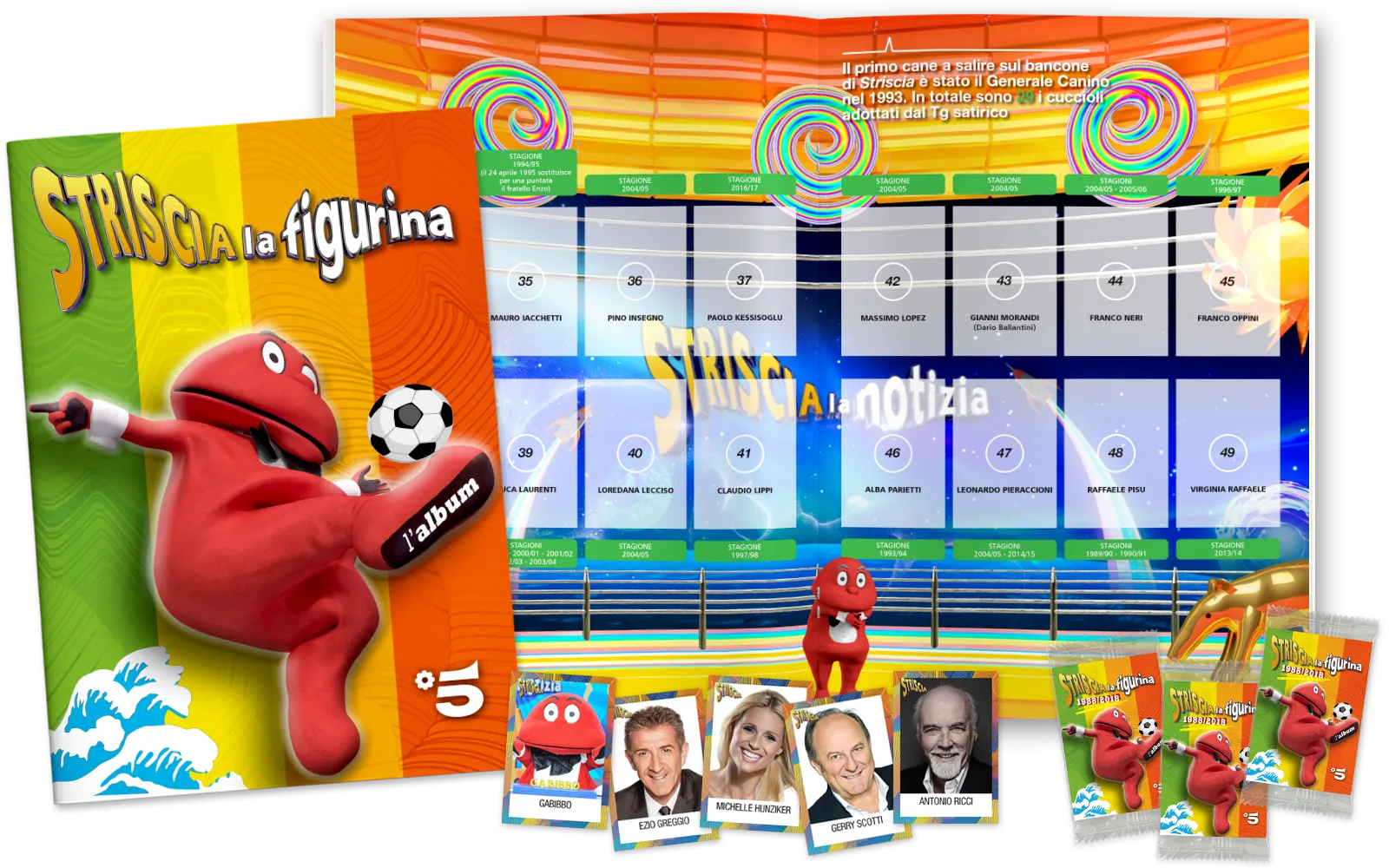 álbum de cromos gadgets para eventos o espectáculos