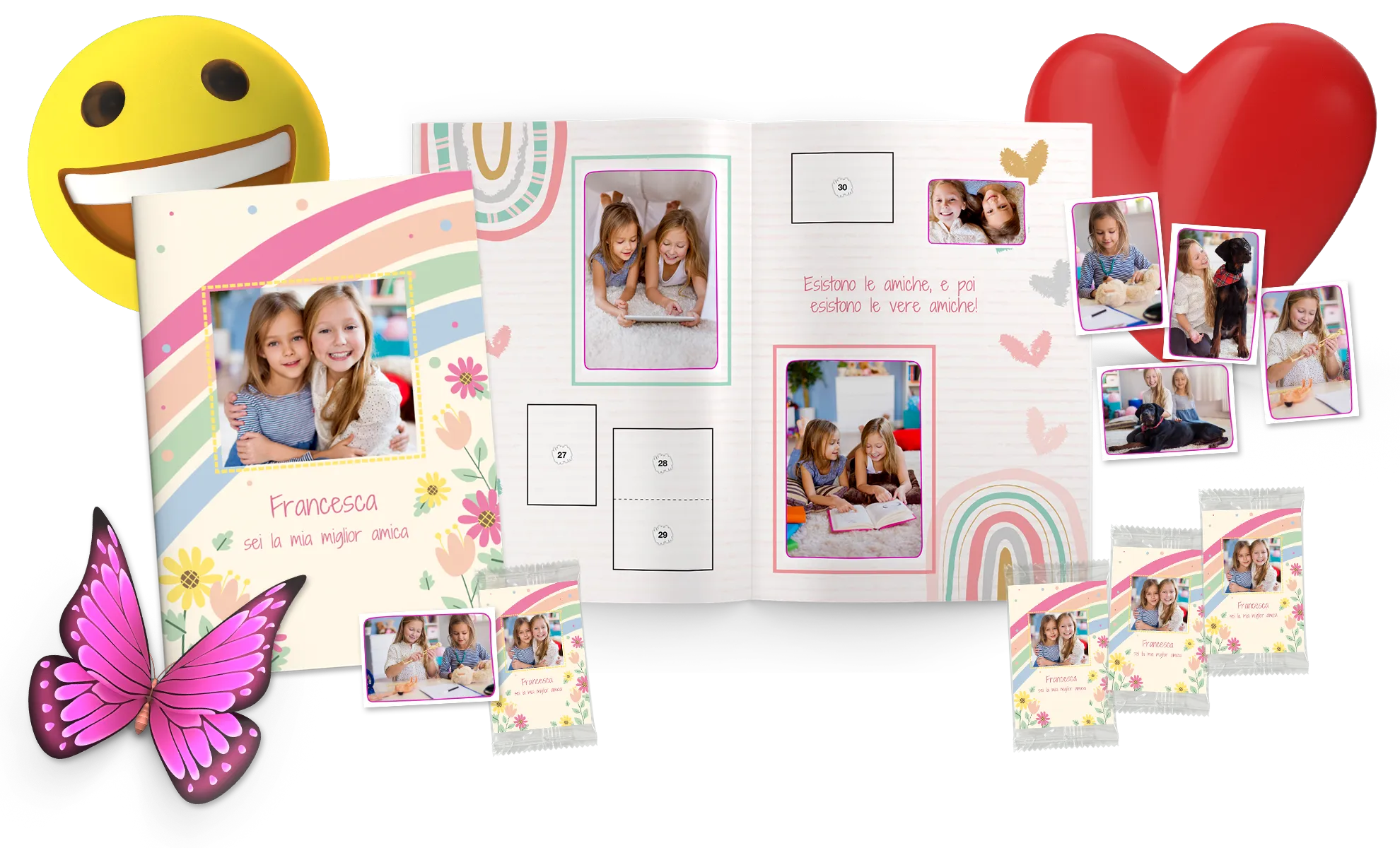 álbum de cromos personalizados con foto para regalo amiga del corazón amistad
