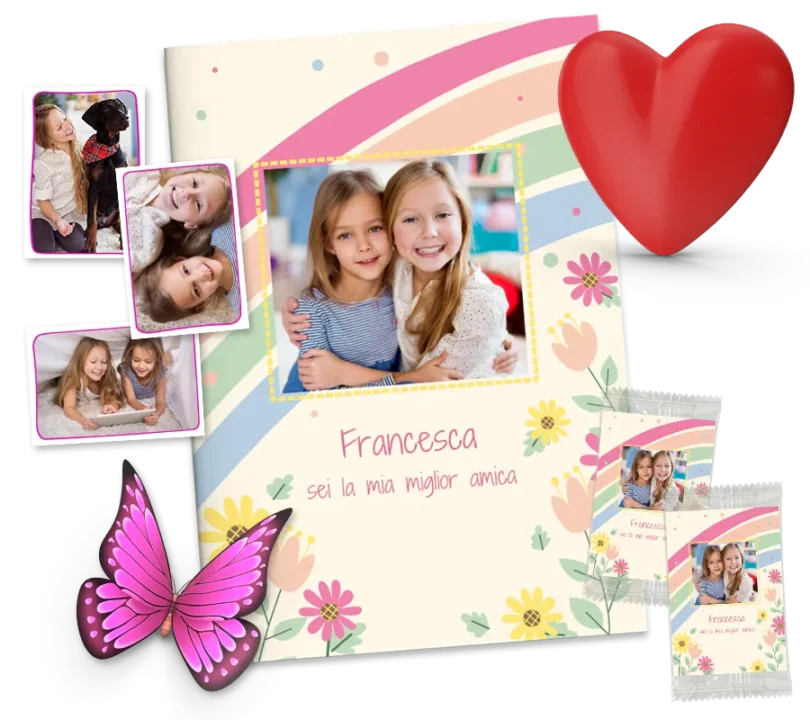 álbum de cromos personalizados con foto para regalo amiga del corazón amistad