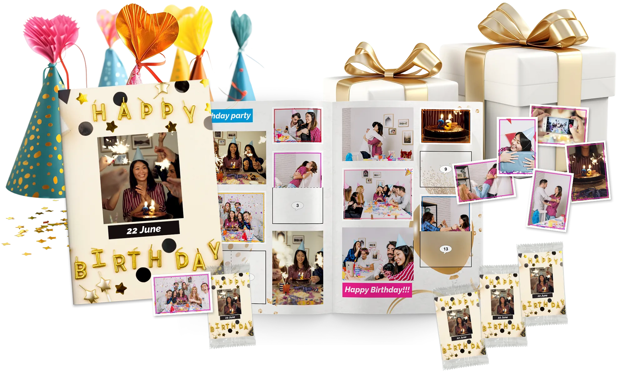 álbum de cromos cumpleaños personalizados con foto