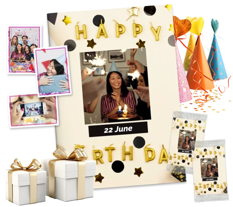álbum de cromos cumpleaños personalizados con foto