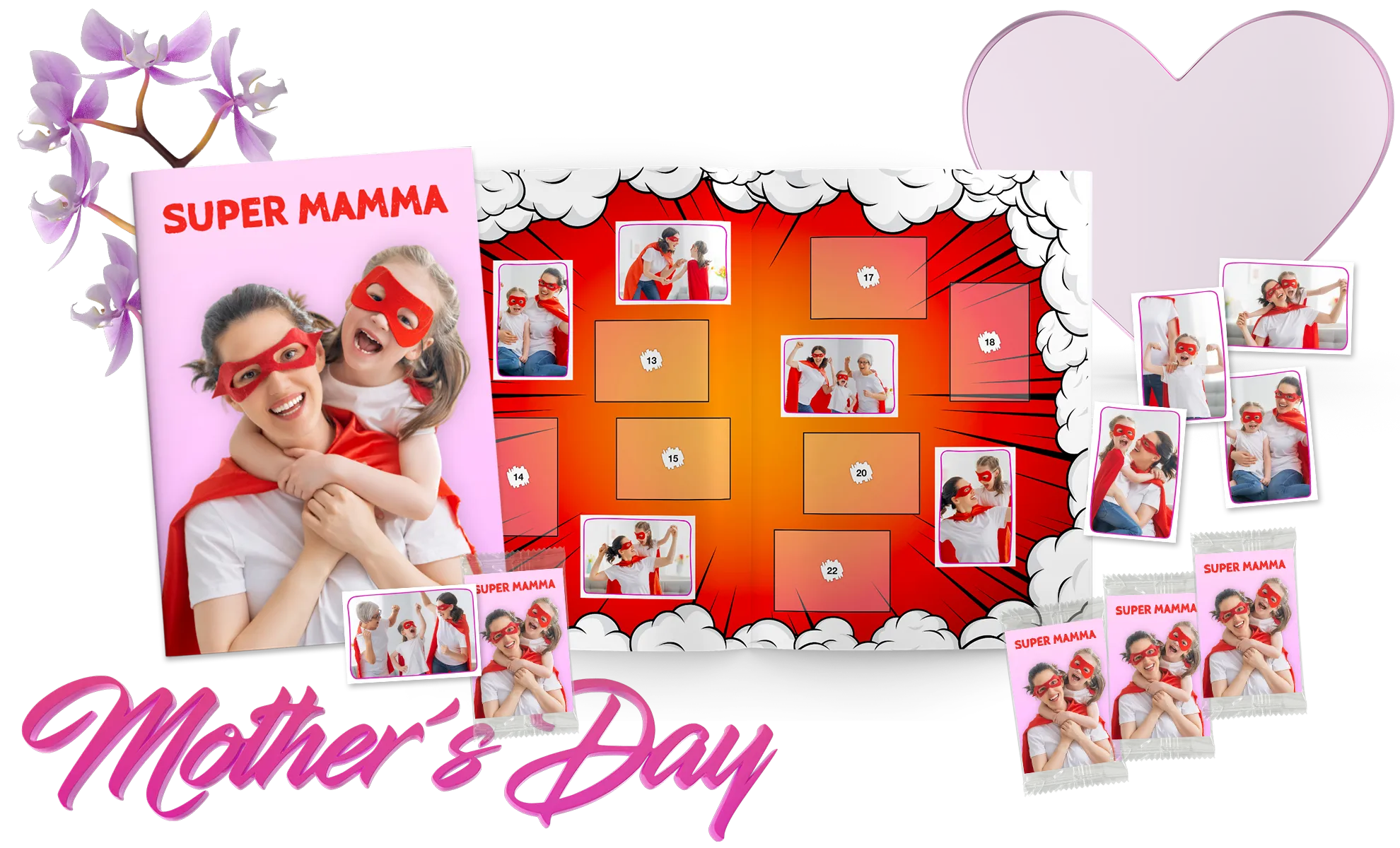álbum de cromos para el Día de la madre personalizado para un regalo único