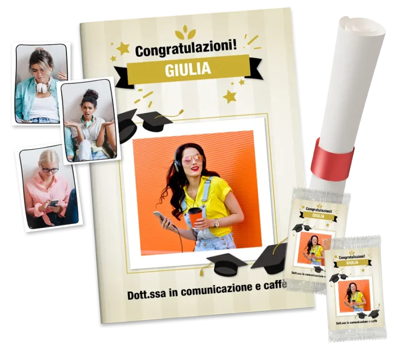 álbum de cromos de graduación personalizados con tus fotos