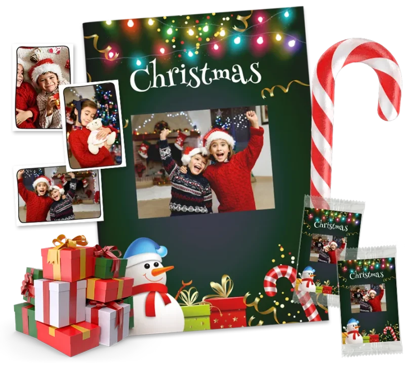 álbum de cromos de Navidad personalizado con tus fotos