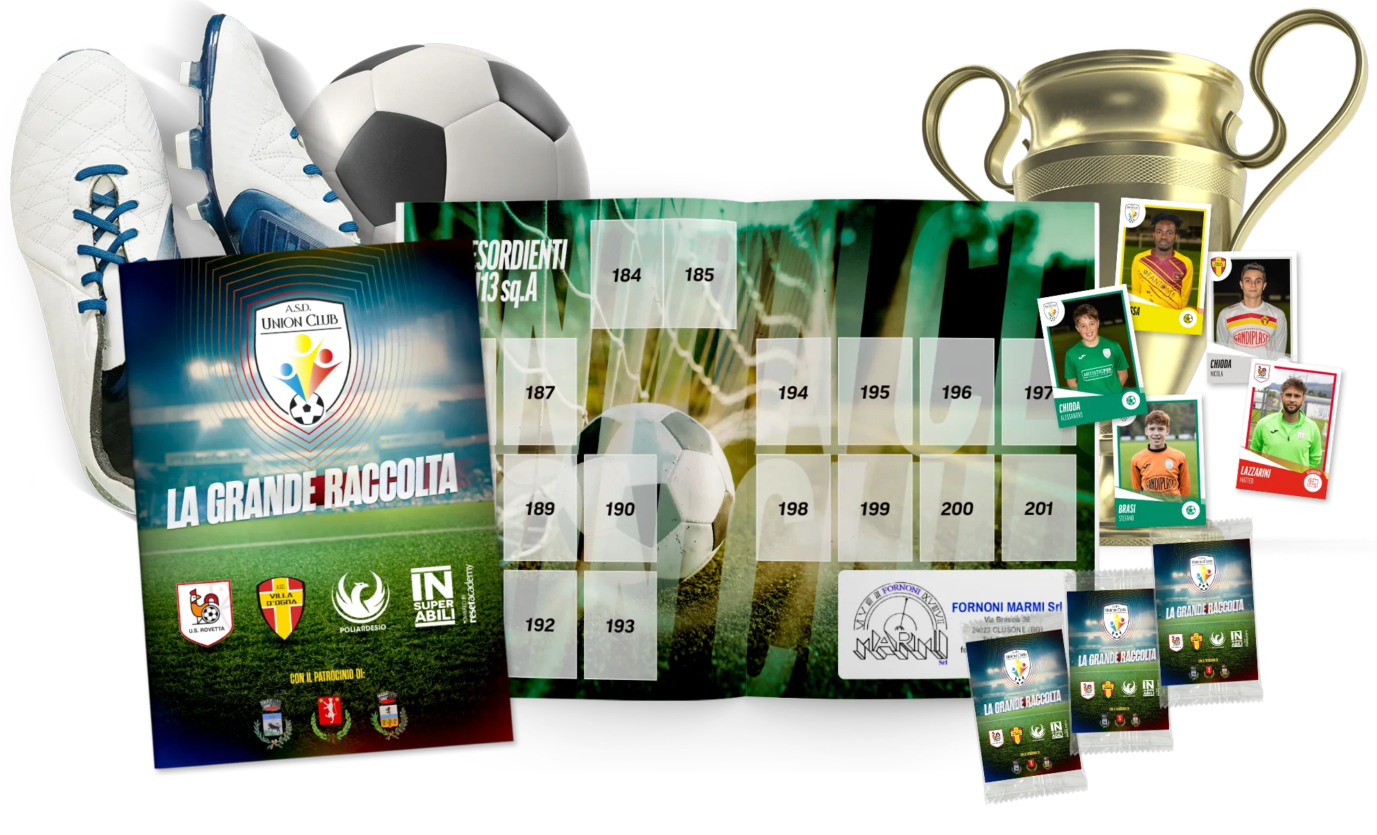 álbum de cromos para clubes deportivos o equipos de fútbol baloncesto voleibol