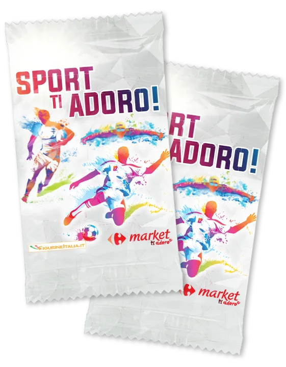 bolsitas de cromos para la promoción en GDO o supermercados