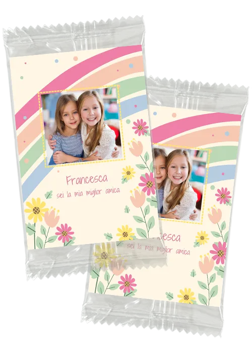sobres de cromos personalizados con foto para regalo amiga del corazón amistad