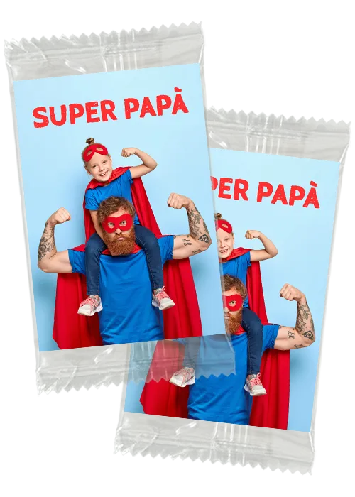 sobres de cromos del Día del Padre personalizados con foto